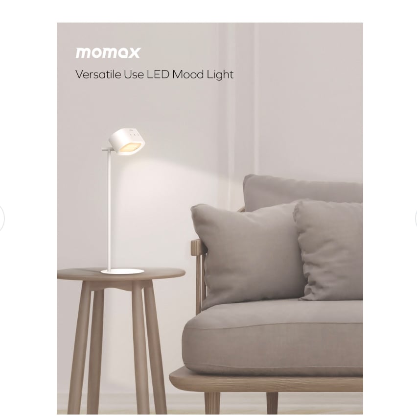 MOMAX موماكس - مصباح SnapLux Mood قابل للتنقل مع ريموت للتحكم - ابيض = 4894222074095
