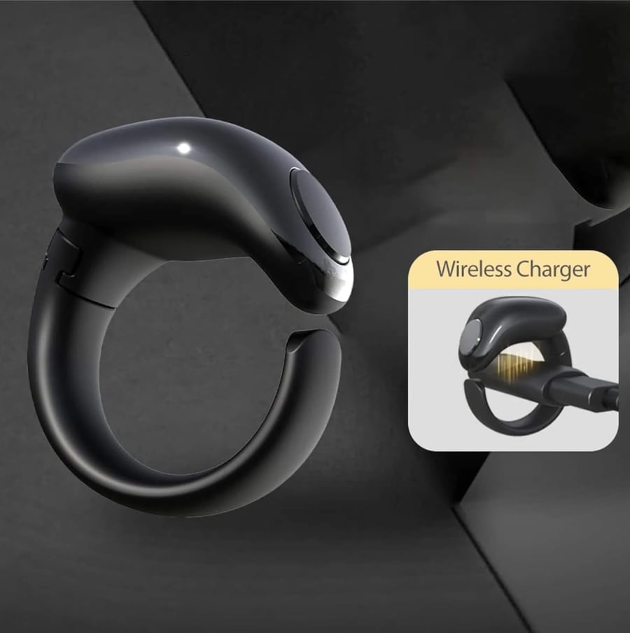 WESLAMIC – خاتم التسبيح الذكي بتذكير للصلاة ، شاشة OLED ، مقاوم للماء ، وبطارية تدوم 10 أيام أسود = 6978066040015