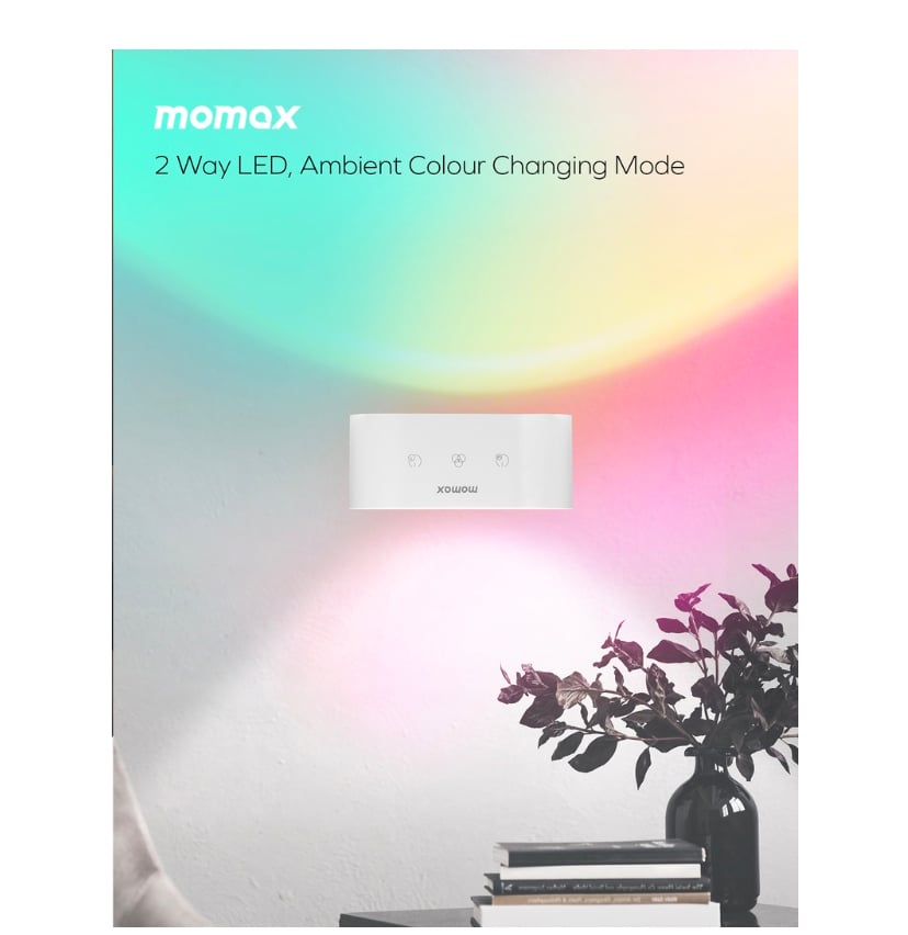 MOMAX موماكس - مصباح SnapLux Mood قابل للتنقل مع ريموت للتحكم - ابيض = 4894222074095