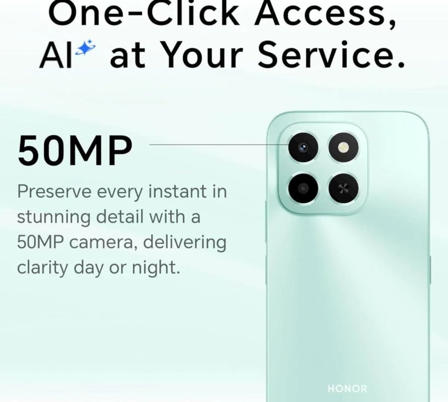 HONOR هونر X6c ثنائي الشريحة بذاكرة روم 128GB وذاكرة RAM 6GB - أخضر = 6936520869558