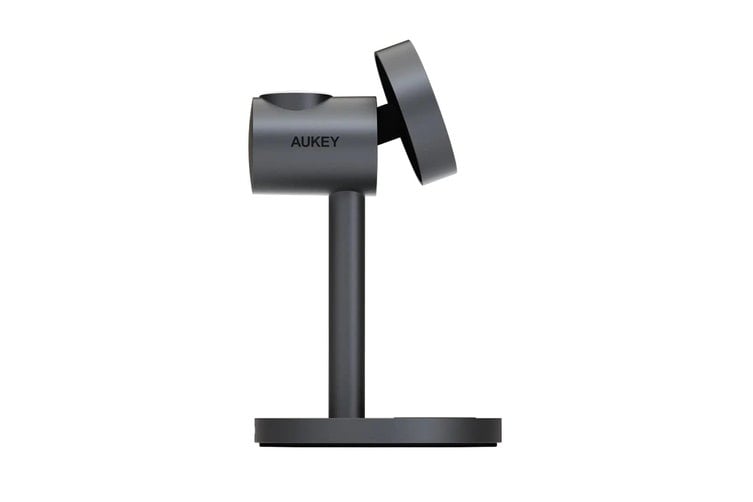 AUKEY شاحن لاسلكي مغناطيسي 3 في 1 من Aukey MagLink (رمادي) = 689323787425