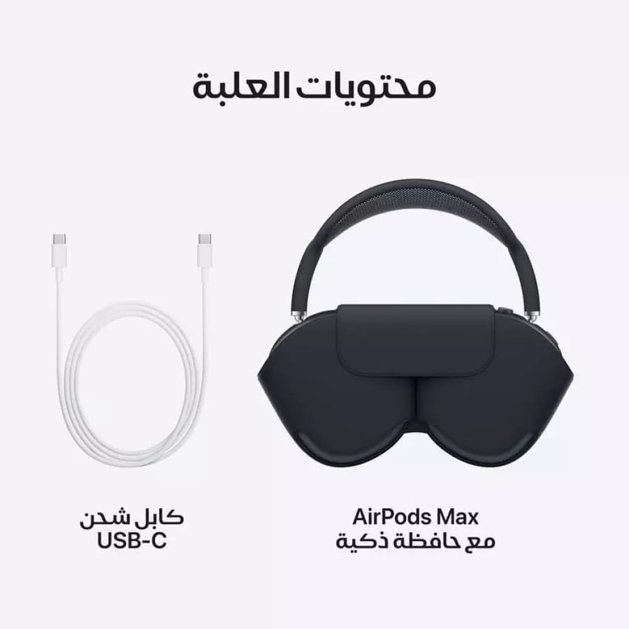 Apple ابل ايربودز ماكس مدخل تايب سي اسود = 195949544019