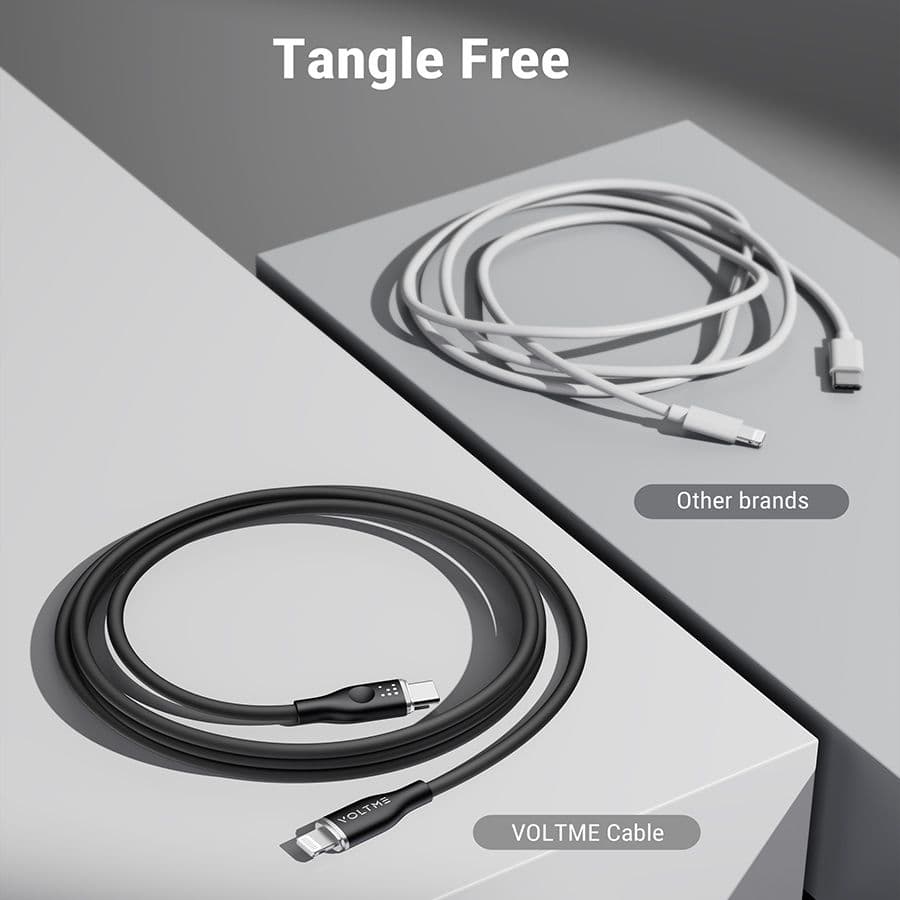 VOLTME فولت مي كابل موس سيريز USB-C إلى لايتنينج بطول 2 متر قوة 30 واط  رمادي = 6974955902525