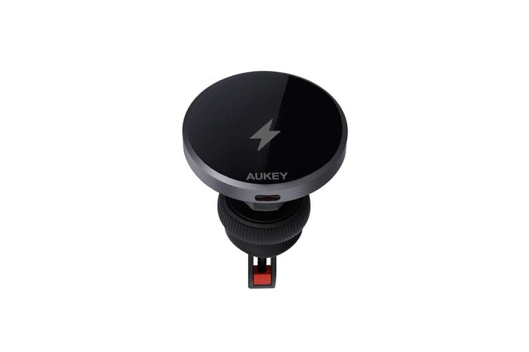 AUKEY أوكي حامل هواتف ذكية مغناطيسي بخاصة دوران بنسبة 360 درجة - رمادي - HD-C49-Gy = 689323787043
