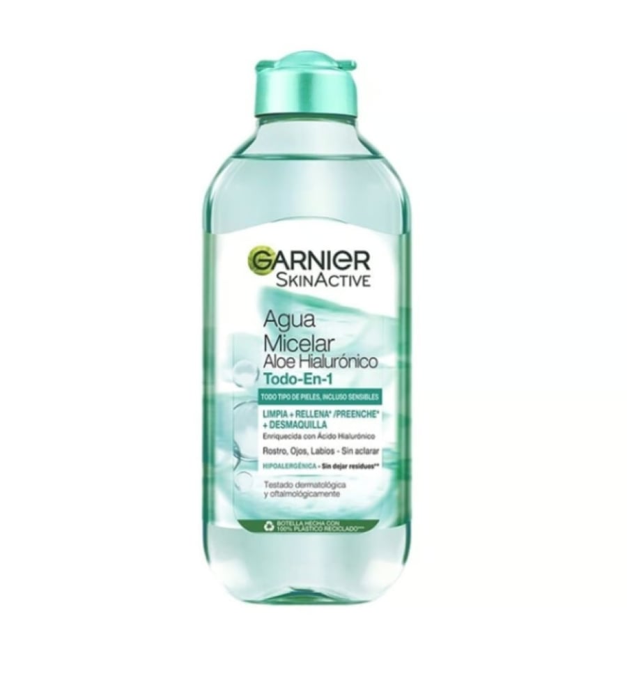غارنييه سكين أكتيف - ماء ميسيلار بالصبار وحمض الهيالورونيك (400 مل) | Garnier Micellar Hyaluronic Aloe Water