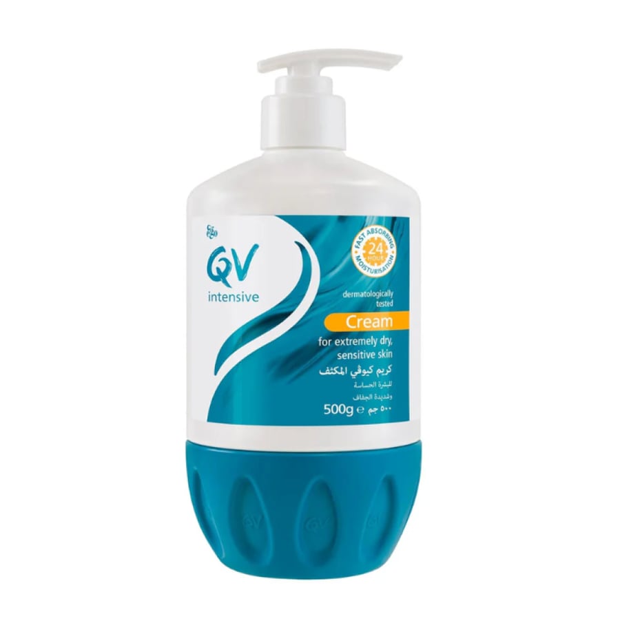 كيوفي - كريم ترطيب البشرة المكثف (عبوة ضغاط 500 جرام) | QV Cream - Intensive Moisturising (500g Pump)