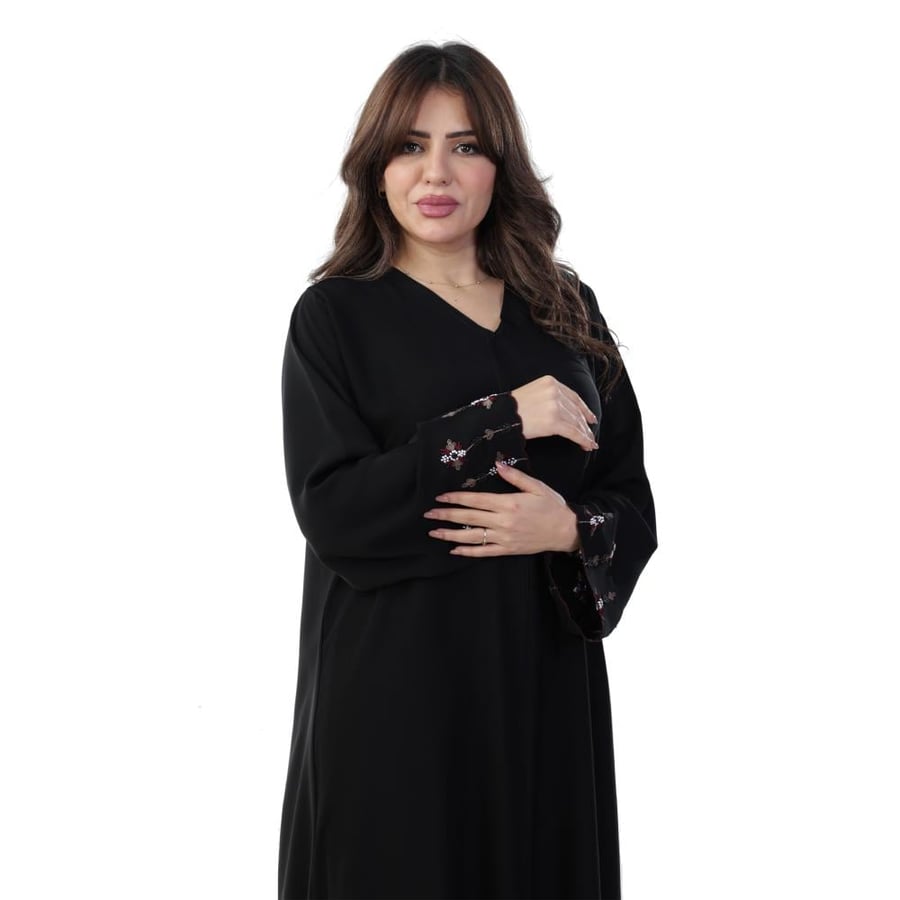 عباية نواعم الكوري ، تطريز يدوي ملون أنيق