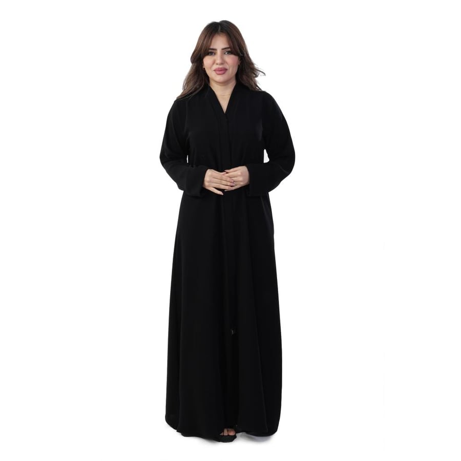 عباية ملكي كوري ، روب أمامي مع كم مقلوب