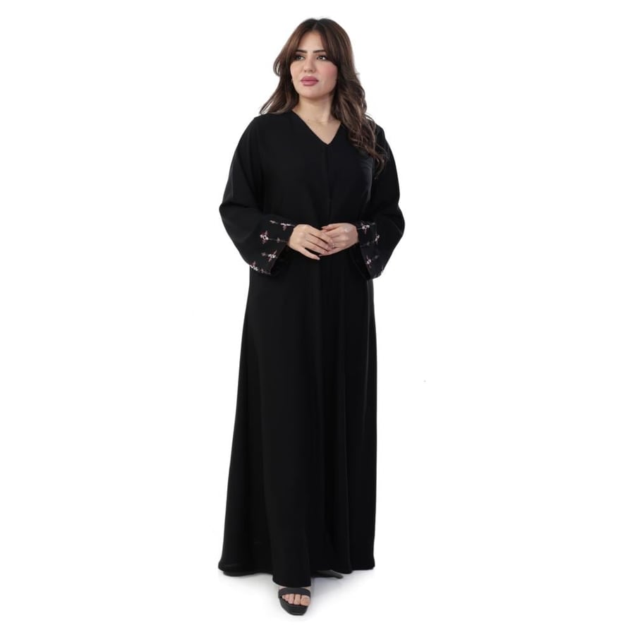 عباية نواعم الكوري ، تطريز يدوي ملون أنيق