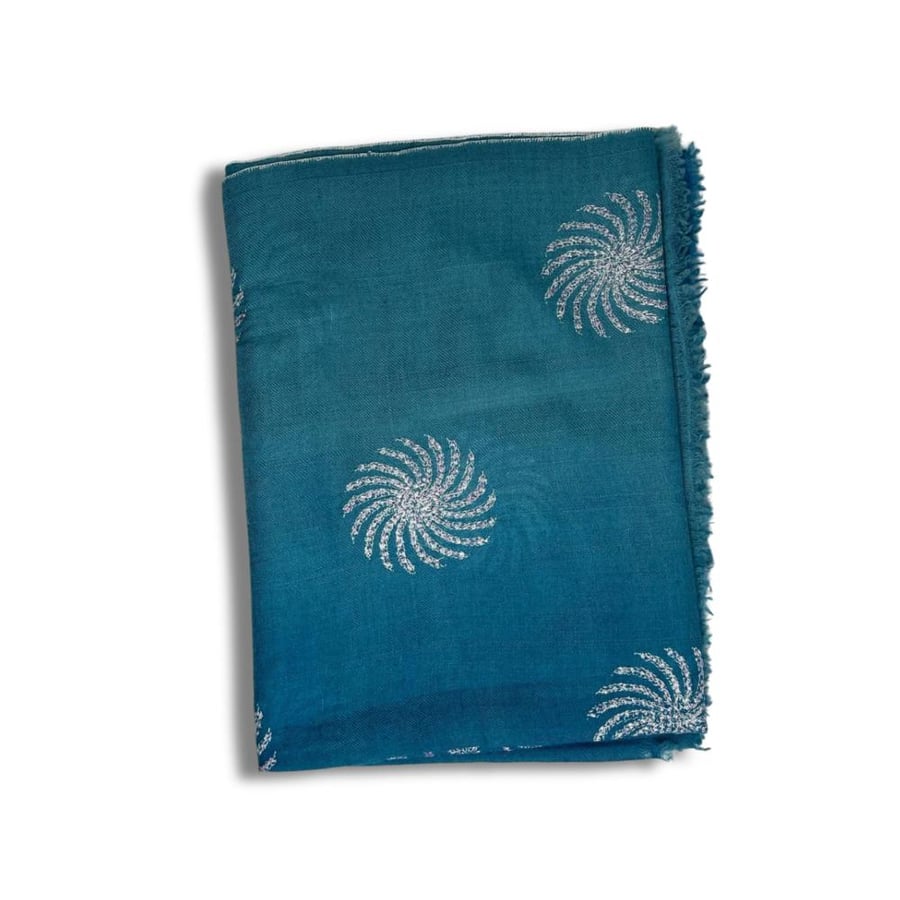 Bashmina pure hand embroidery full - medium