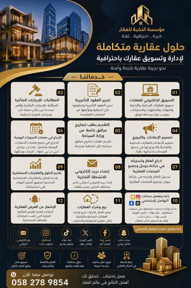 تحرير عقد وساطة بحث شراء او تأجير