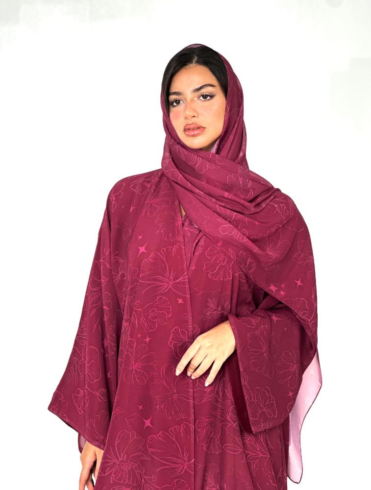 عباية شيفون طباعة
