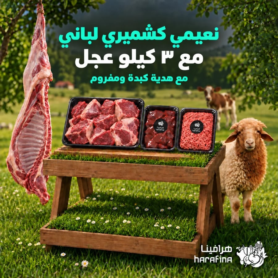 نعيمي كشميري لباني و 3 كيلو عجل