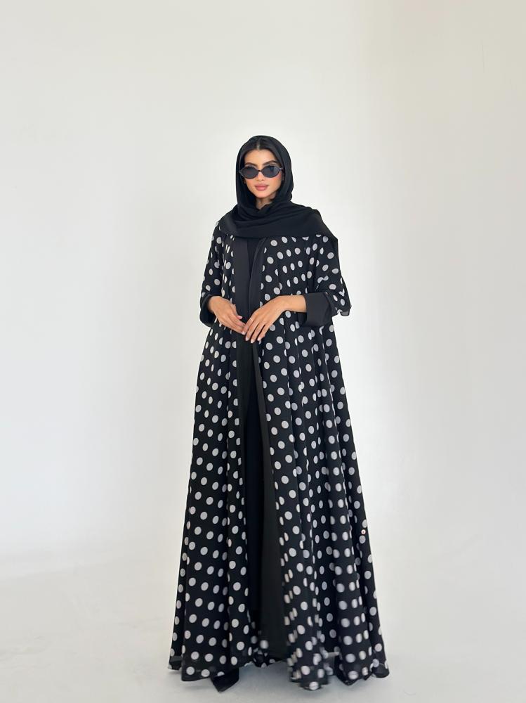عبايه شيفون منقط
