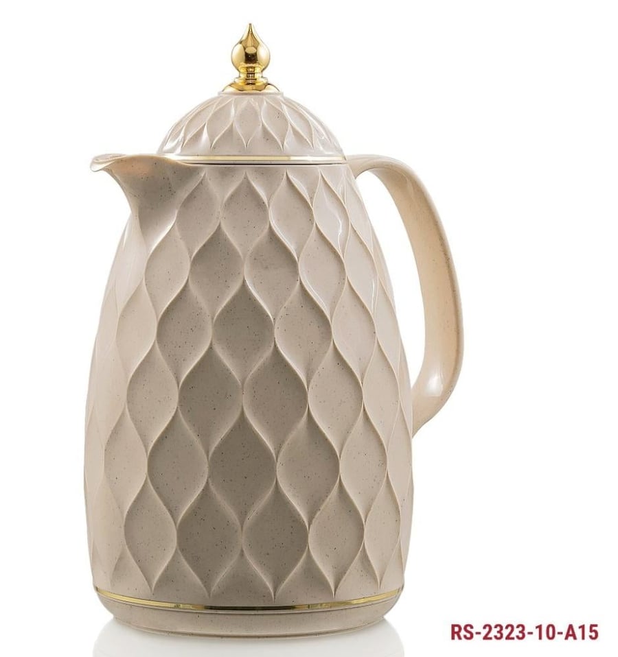 ترمس شاي روز الأصلي بنقشة الأمواج الملكية | سعة 1 لتر - ضمان 3 سنوات