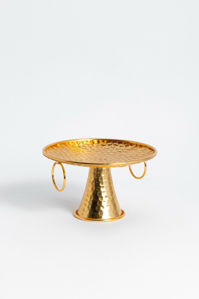 Golden serving tray