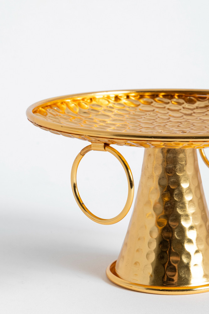 Golden serving tray
