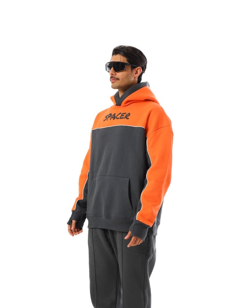 Hoodie the orange gray