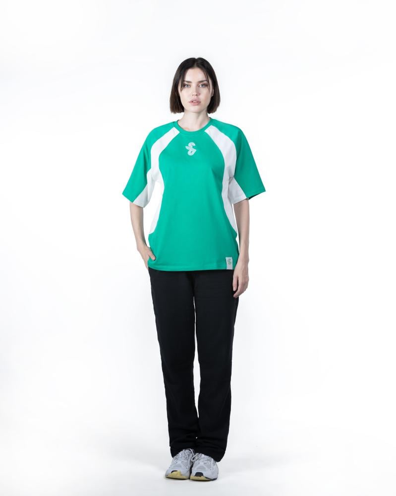 T-shirt green  white