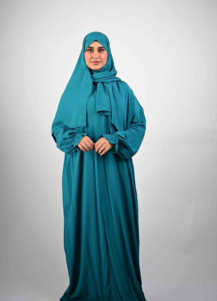 Turquoise prayer cover, light - with zipper and elastic sleeves