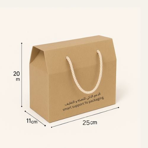 كيس كرتوني وسط مقاس 25x11x20