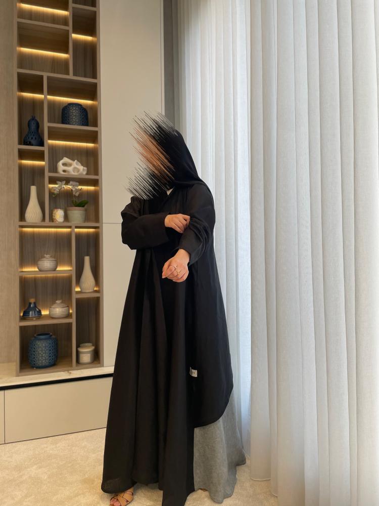 Black X Gray abaya