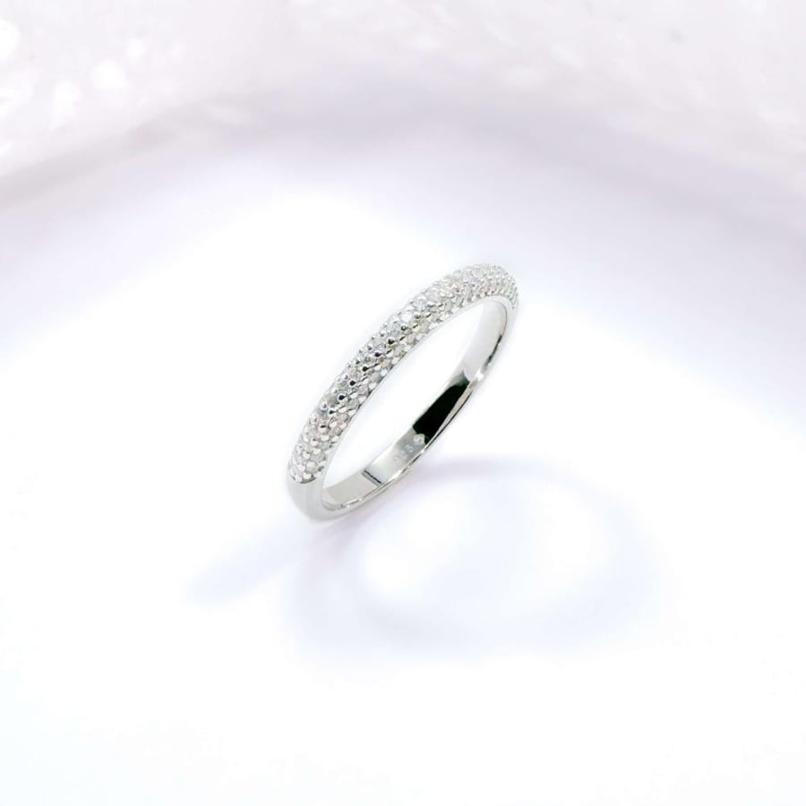 خاتم 925 silver نسائي بفصوص ناعمة- بيورا