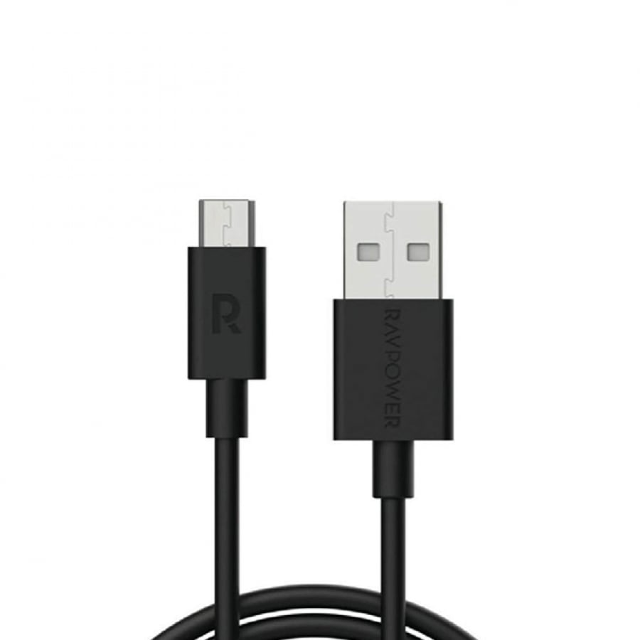 راف باور - كيبل مايكرو usb بطول 1متر - اسود