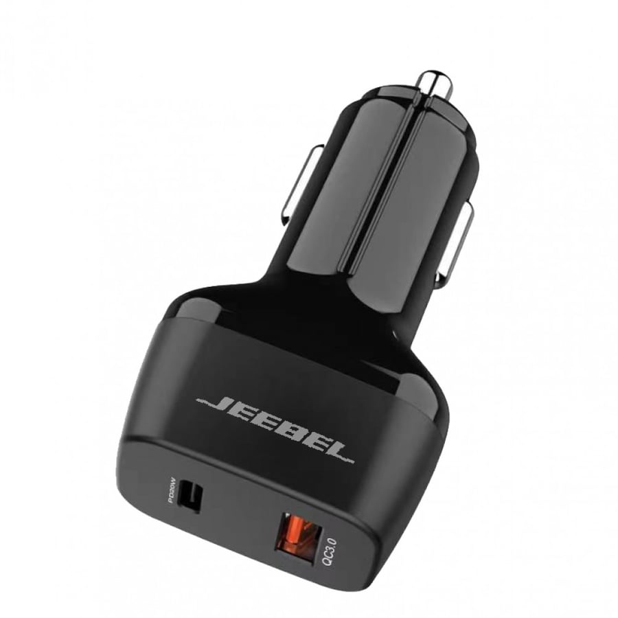 شاحن سيارة بمنفذ PD ومنفذ USB سريع