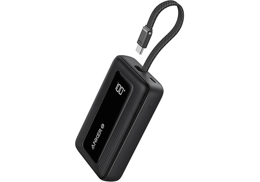 باور بنك built in cable for hassle free charging من انكر