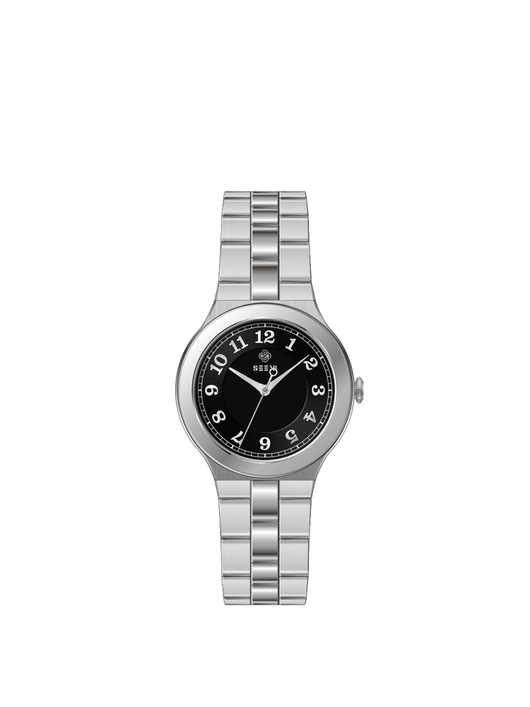 ساعة رجالية SEEN TIME ST-6061 ستانلس ستيل مقاومة للماء 3ATM