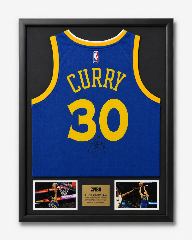 إطار تيشيرت كاري 30 بإطار فاخر – تصميم NBA لكرة السلة