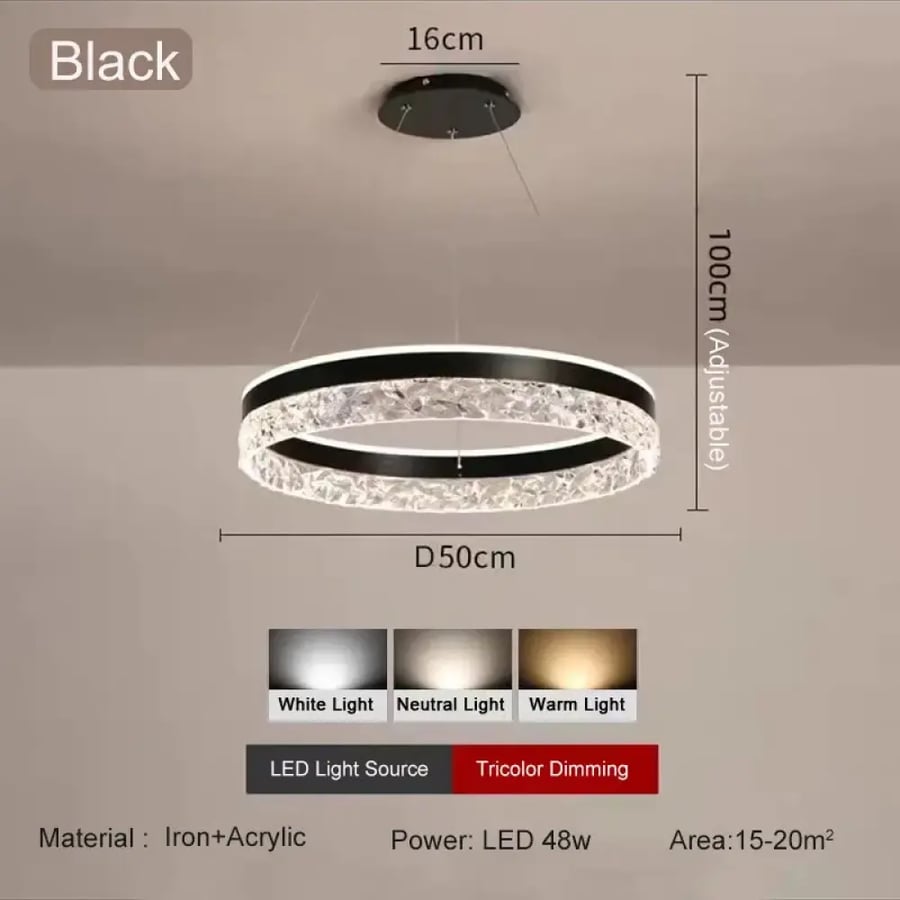 إضاءة سقف حلقة LED حديثة