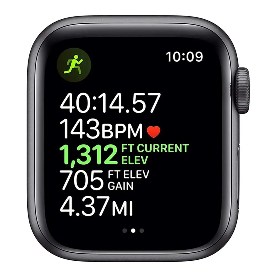 ساعة أبل Apple Watch Series 5 – 40/44مم ألمنيوم GPS مع سوار رياضي