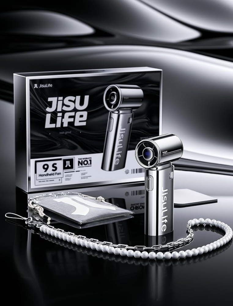 مروحة محمولة JISULIFE Life9 – 5 سرعات وبطارية 5000 مللي أمبير