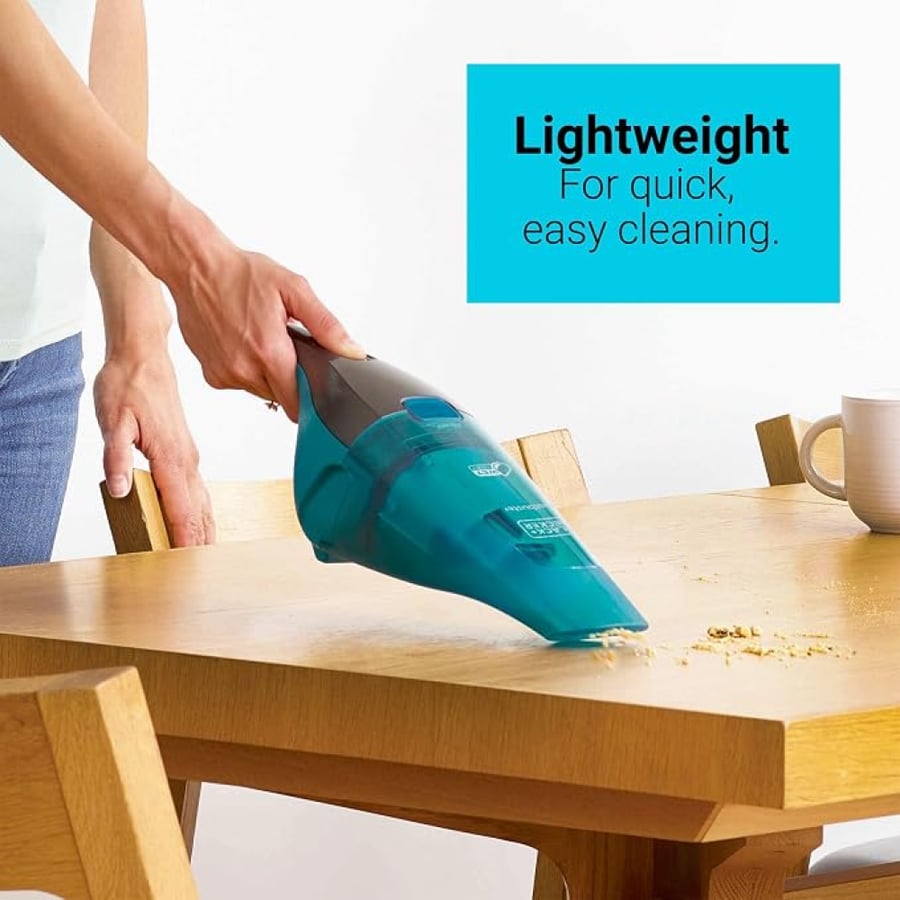 مكنسة BLACK+DECKER لاسلكية 2 في 1 – شفط جاف ورطب مع بطارية قابلة للشحن