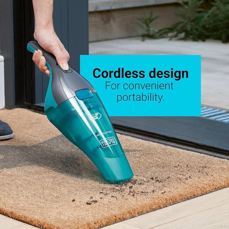 مكنسة BLACK+DECKER لاسلكية 2 في 1 – شفط جاف ورطب مع بطارية قابلة للشحن
