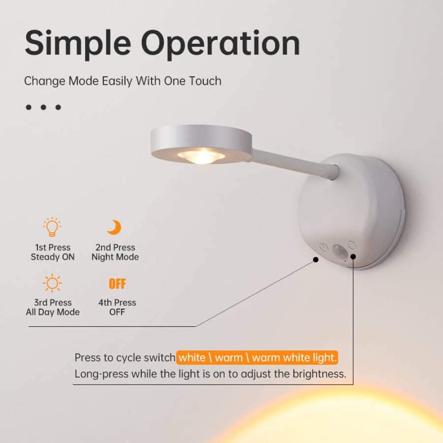 مصباح led قابل للشحن للإضاءة الليلية