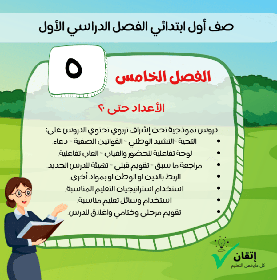 بوربوينت رياضيات أول ابتدائي - الفصل الخامس: الأعداد حتى 20 (الفصل الدراسي الأول 1448هـ)
