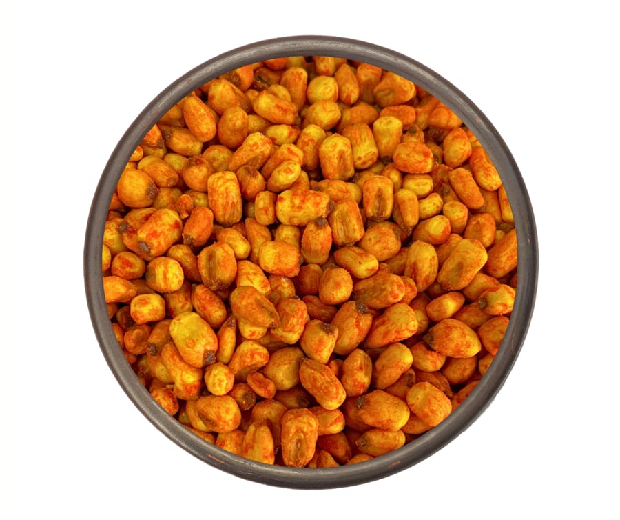Corn with ketchup