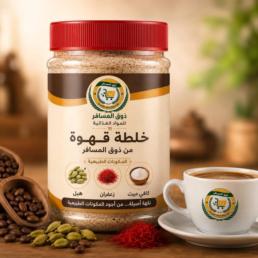 Coffee mixture - from the traveler's taste (cardamom - saffron - coffee mate)