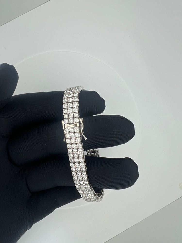 Benovo - Bracelet 925 sterling silver composed more 189 Small Shiny Zircon Crystals