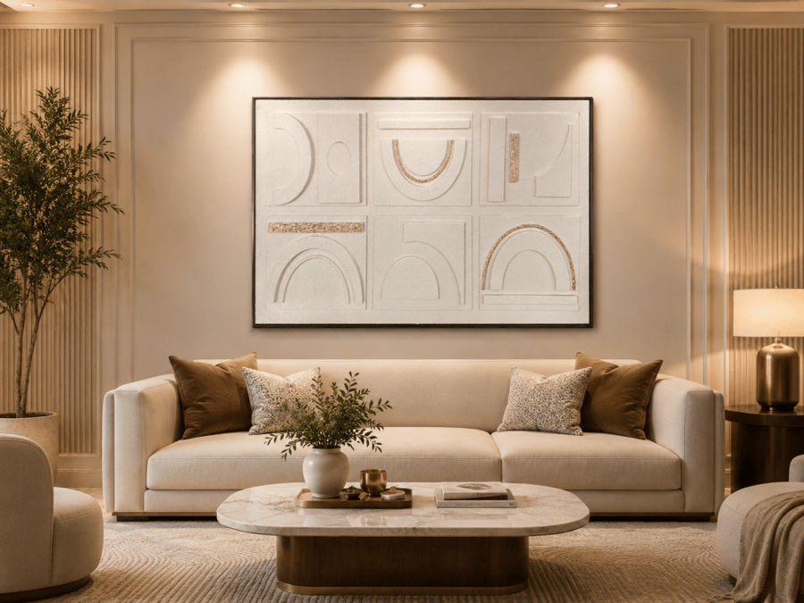 لوحة جدارية فنية بإطار أسود مقاس 100 × 150 سم