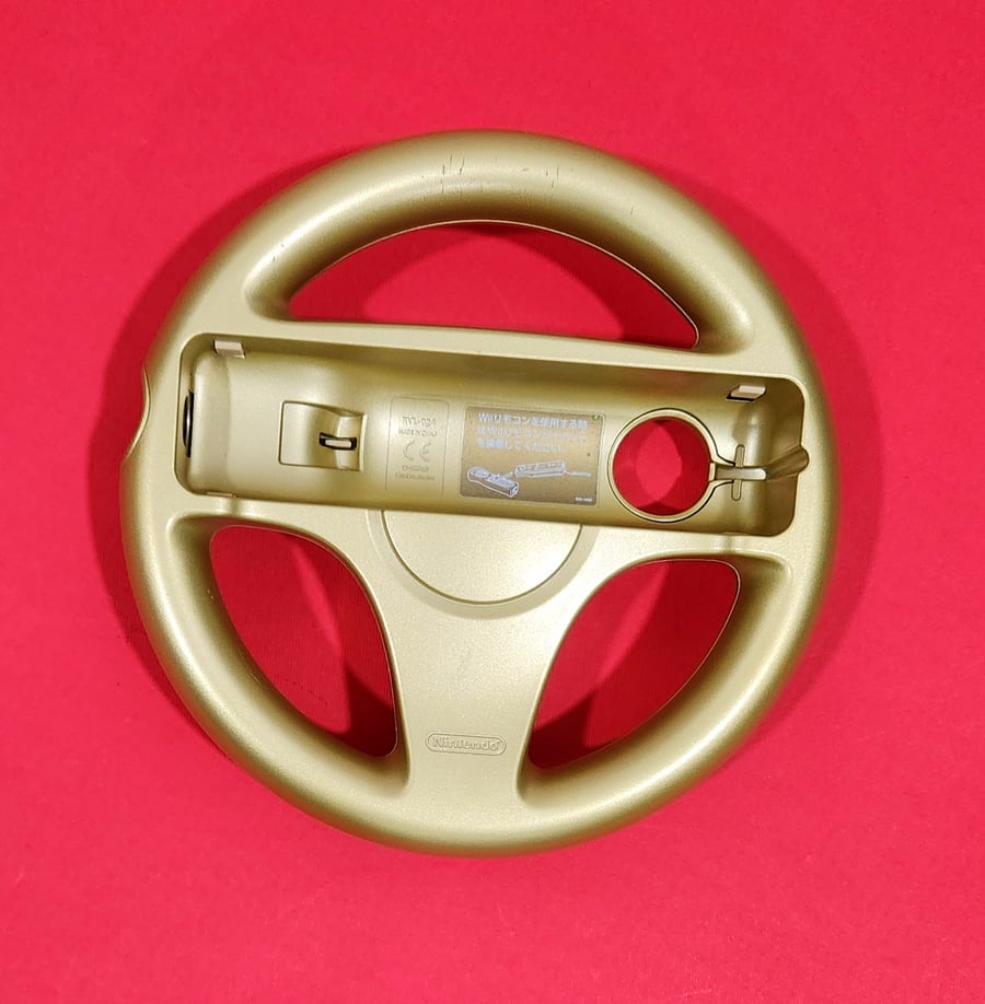 Mario Kart Wii Steering Wheel-Gold Nintendo Club Exclusive