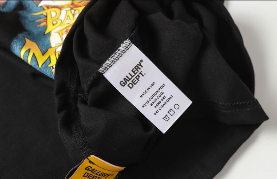 Men's black T-shirt with a design in distinctive hip hop colors