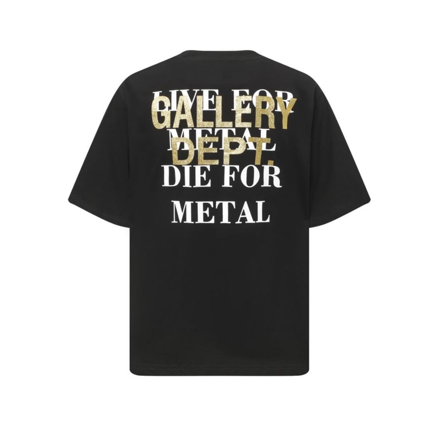 Men's black t-shirt with hip-hop lettering