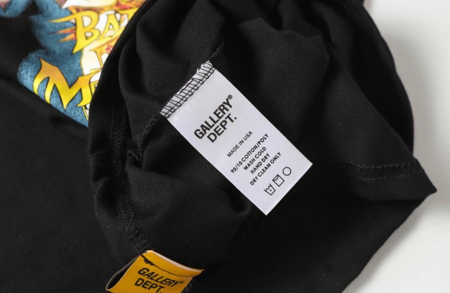Men's black t-shirt with hip-hop lettering