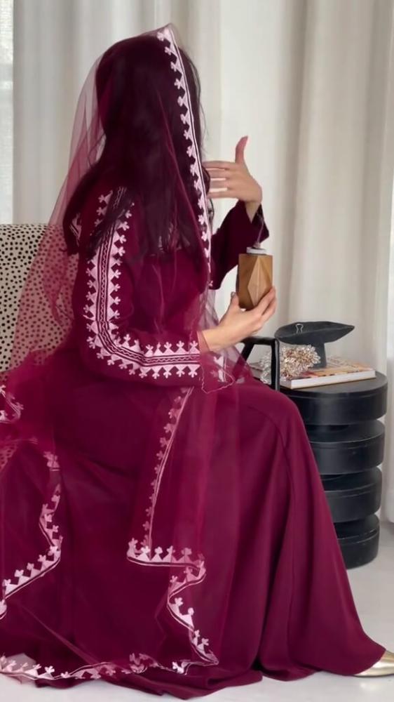فستان عسيري مطور بتصميم ملكي - قطعتين