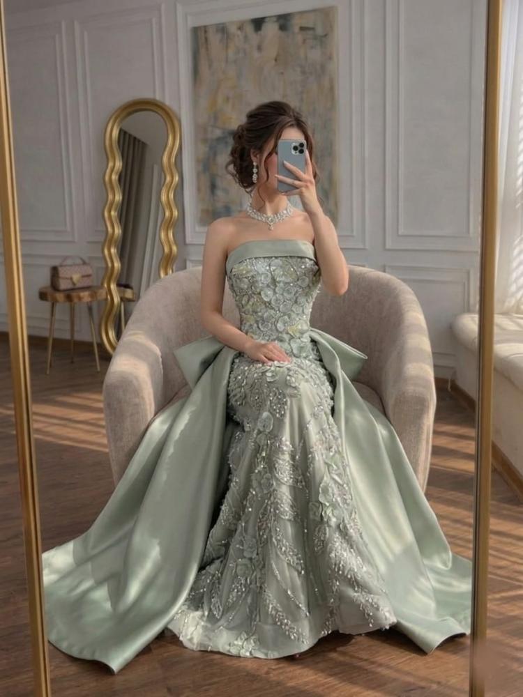 فستان السهرة سيمفونية النعناع