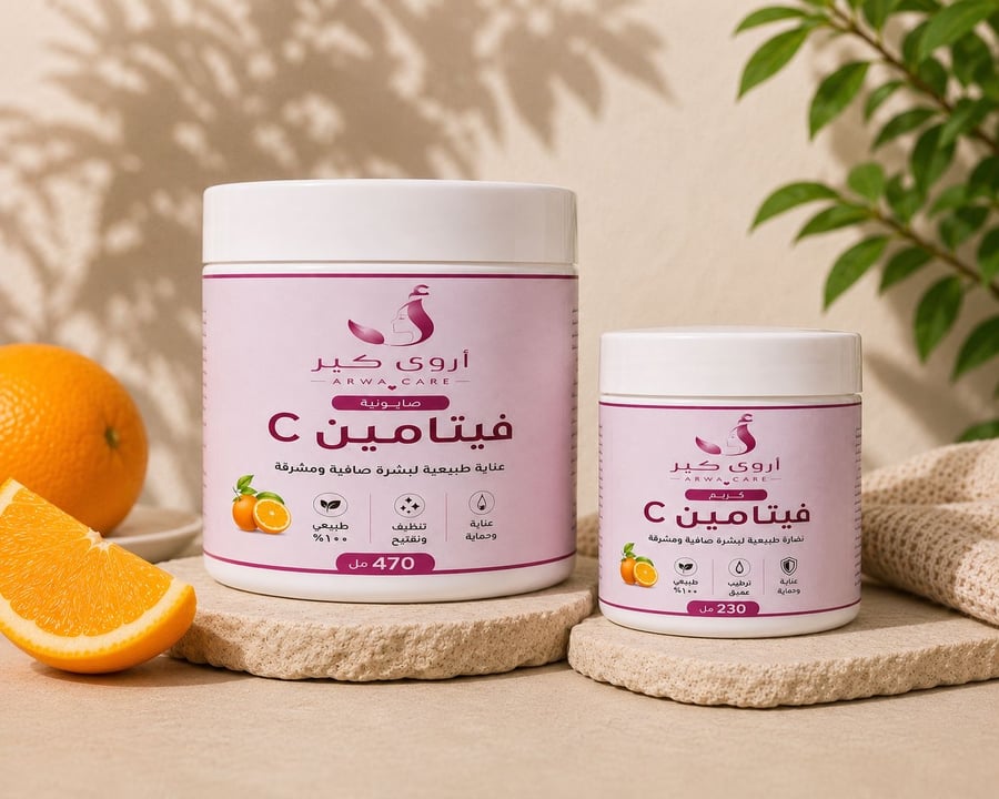 باقة البشرة (صابونية+كريم) فيتامين سي